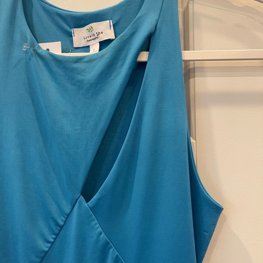 Blue Woman’s Bodysuit Live in the moment New With Tag Size:Small